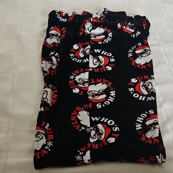 MAD Engine Women's Polyester Christmas PJ Bottom Small Black & Red - Picture 14 of 16